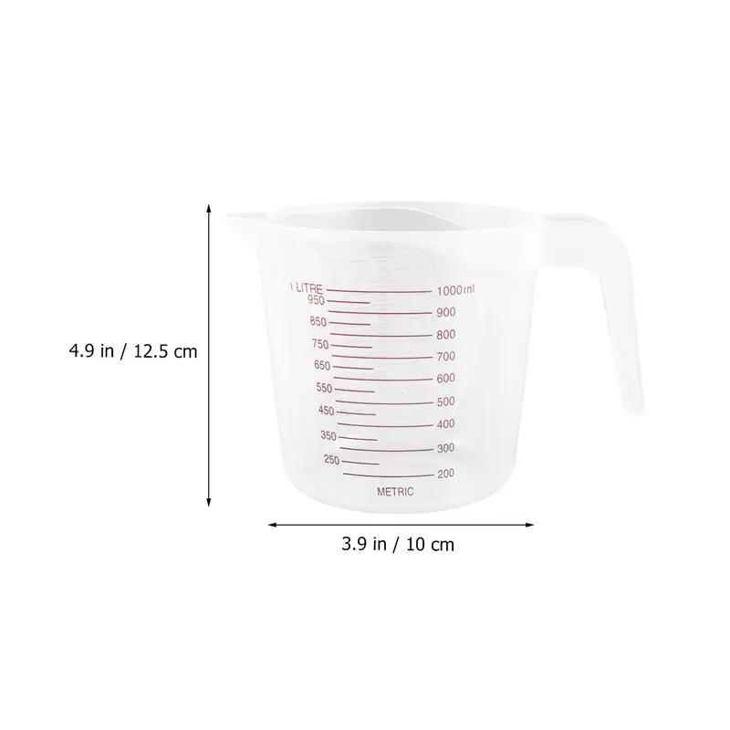1000ml Liquid Measuring Cups Portable Liquid Container Liquid Measuring Cups Volumetric Beaker for Kitchen Lab School image 6