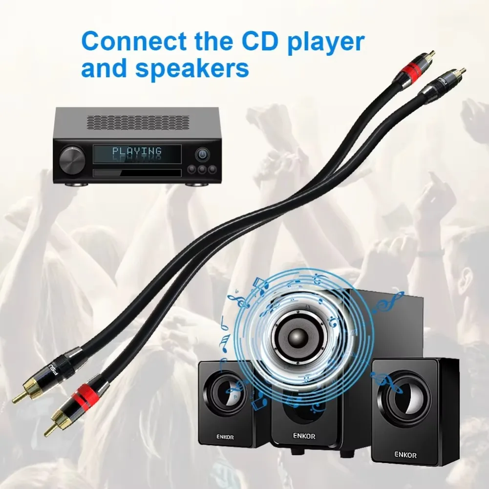 Digital Audio RAC Cable Premium Stereo RCA to RCA Coaxial SPDIF Cable Male Speaker Hifi Subwoofer Cable AV 0.5m 1m 2m 3m 5m