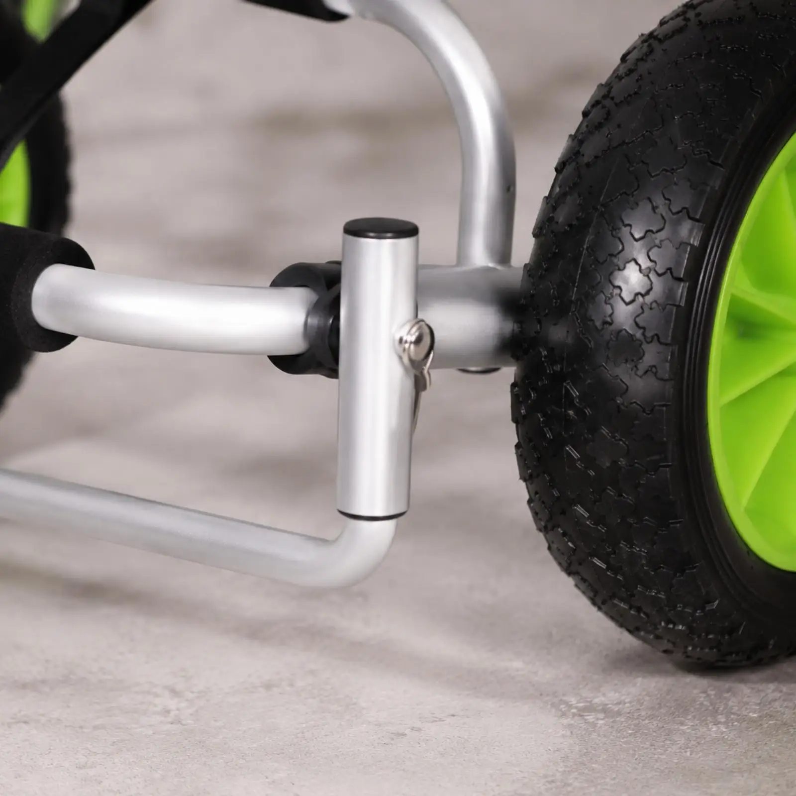 Aluminum Alloy Kayak Trailer Cart with Foam Wheels and Foldable Frame for Moving Paddle Board to Water Launch Spots Easily