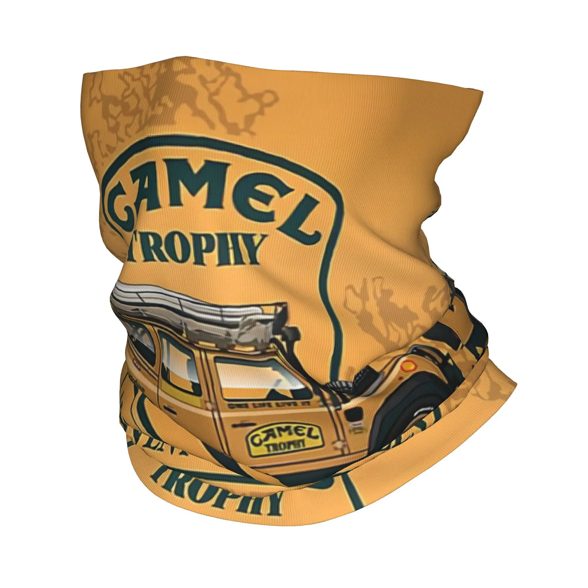 

Custom C-Camels Defender 110 Neck Gaiter Men Women UV Face Shield Winter Moto Yellow Bandana Scarf for Ski