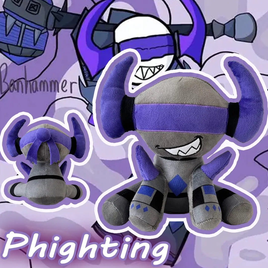 

Phighting Banhammer Soft Plush Toys Horned Cartoon Stuffed Kawaii Doll Animal Cuddly Doll For Playtime Home Decoration