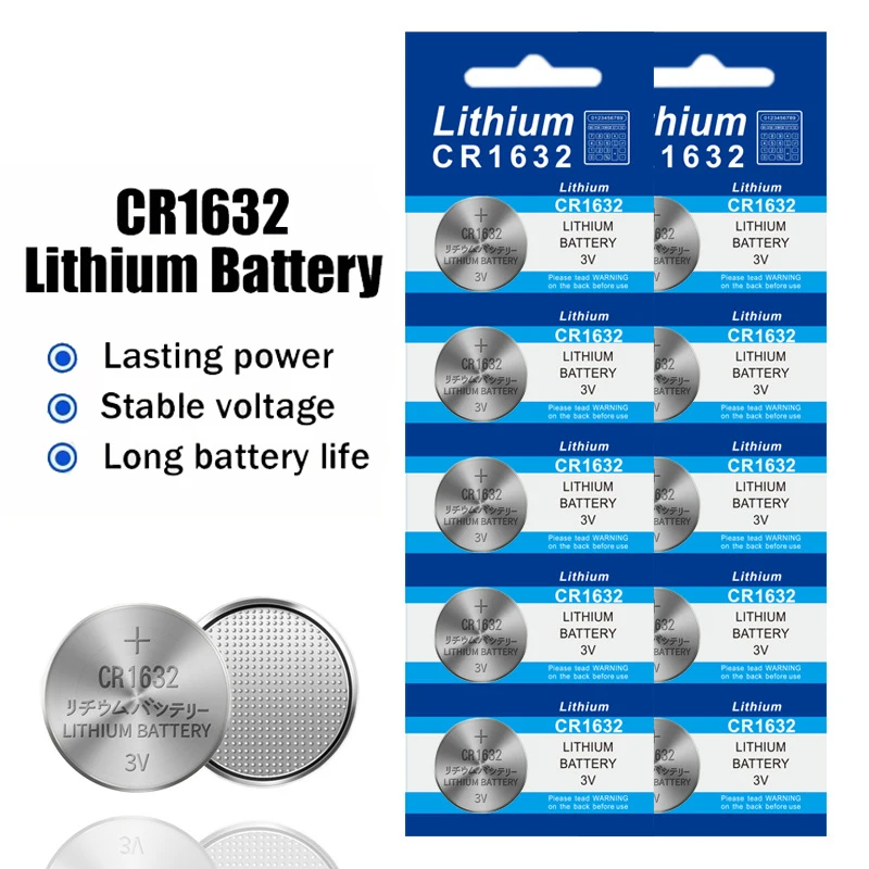 5-50PCS Button Battery CR1632 Lithium Coin Cell Batteries 3V LM1632 BR1632 ECR1632 CR 1632 Electronic Watch Toy Remote Car Key