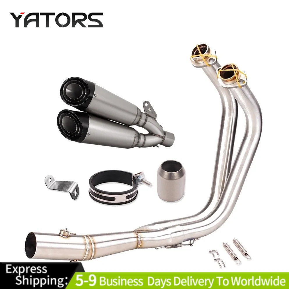 

Full System Exhaust Front Pipe Muffler Paint For Yamaha MT07 FZ07 2014-2024 Exhaust Systems Exhausts Pipes