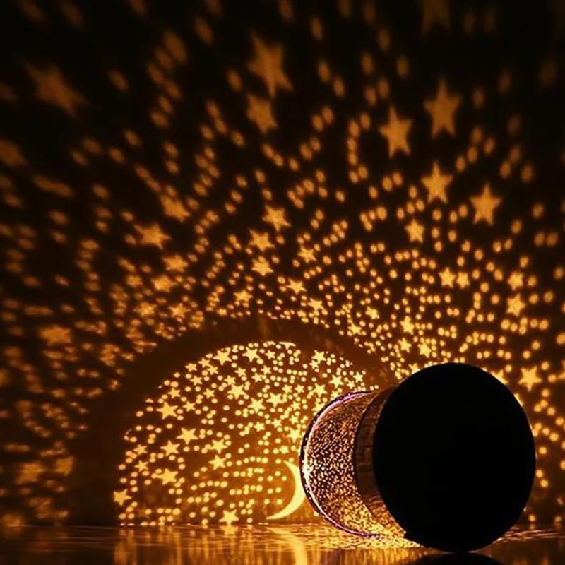 Proyektor lampu malam LED untuk anak-anak, 1 buah lampu tidur berwarna bintang langit berbintang hadiah kreatif