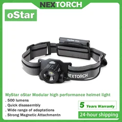 NEXTORCH oStar 500 lumen LED headlamp High-performance helmet light, NVG interface, quick release, strong magnetic attachment