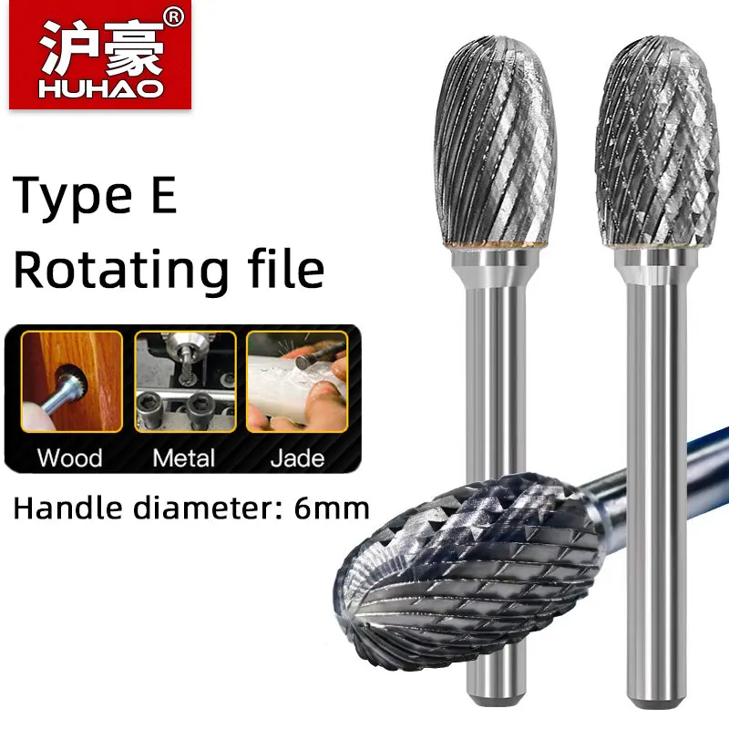 

HUHAO 1 шт., шлифовальный станок с роторным напильником, 6 мм, хвостовик, шлифовальная головка, твердосплавная сталь, сверло, шлифовальная металлическая форма, инструменты с ЧПУ