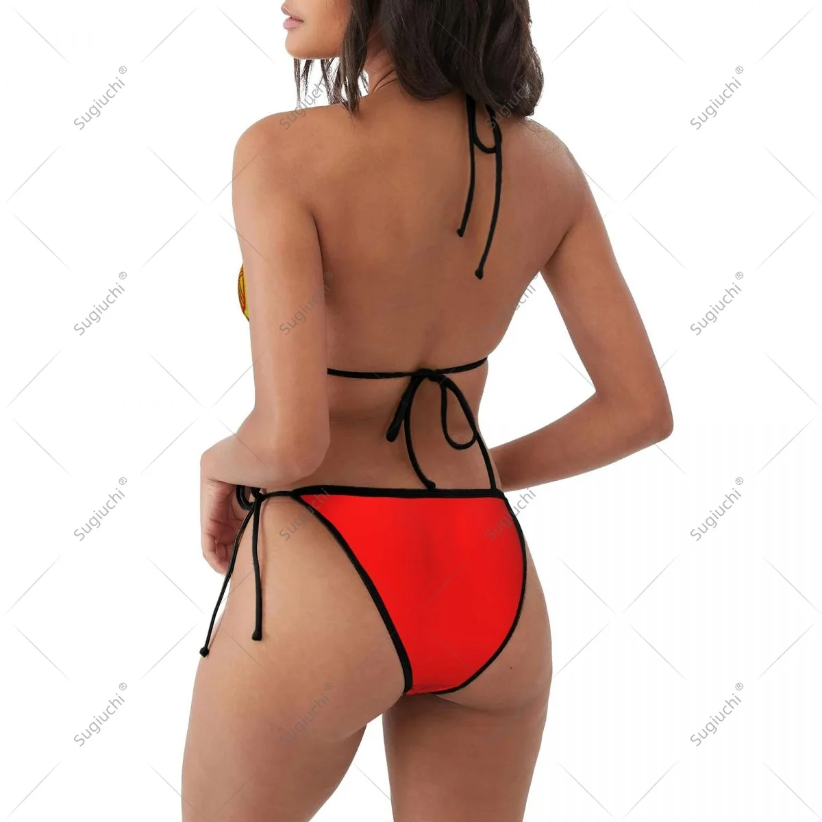 ผู้หญิงบิกินี่คีร์กีซสถานธงชุดว่ายน้ําชุดสามจุด Beachwear ว่ายน้ํา Beach Party ชุดเซ็กซี่ Mujer