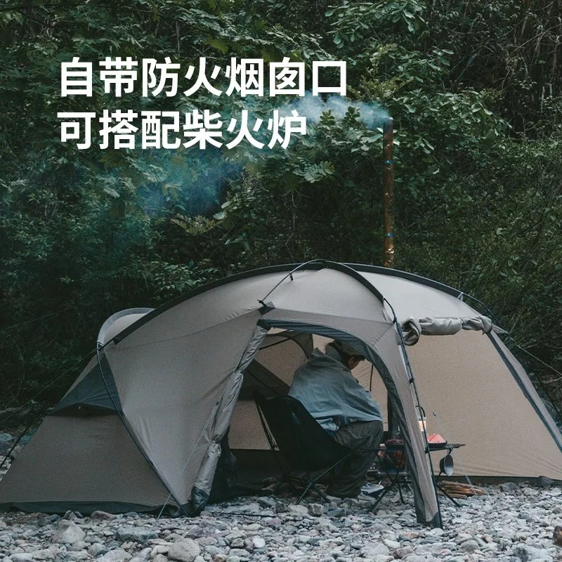Outdoor Lightweight One Room One Hall Rainproof and Sunscreen Camping Tent