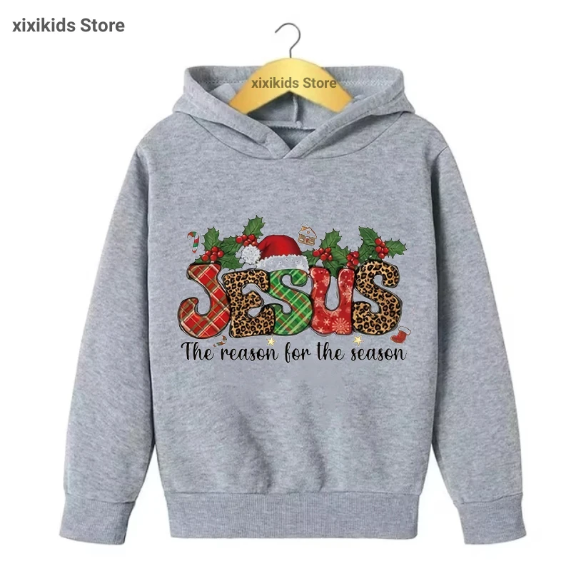 New Merry Christmas Dinosaur Graphic Printed Cap Hoodies Girls/Boys Funny Car/Santa Claus Kid Clothes Plus Velvet Sweatshirt Top