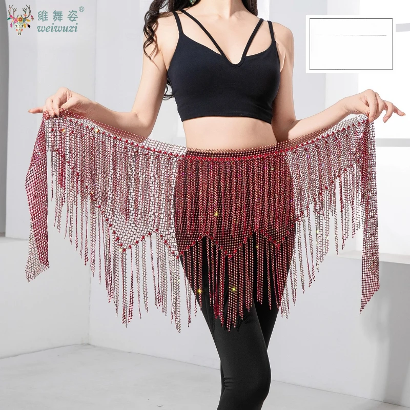 Ceinture de danse du ventre pour femmes, écharpe de hanche à pampilles, accessoires de compétition pour enfants et adultes, ceintures d'entraînement pour filles, enveloppes de diamants AB