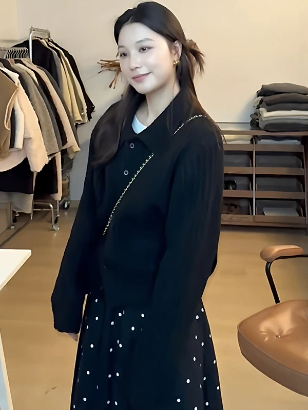 

Unique Beautiful Loose Knitted Open Cardigan Women's Faion Lazy Sle Slimming Soft Cozy Sweater Jaet Korean Sle