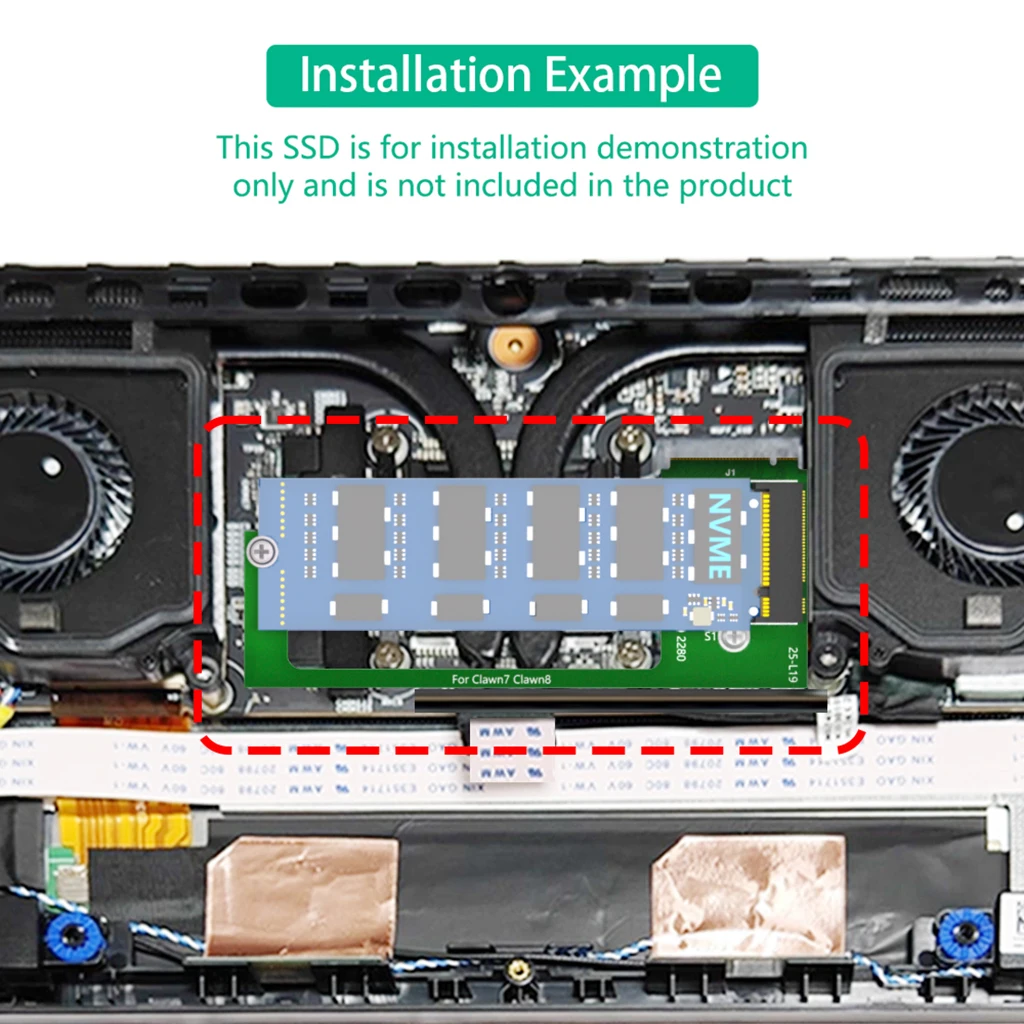 For MSI Claw7 Claw8 8AI Conversion 2230 to 2280 SSD Hard Drive 90 Degree Expansion Board for NVME M-Key M2 PCIe 4.0 Adapter Card