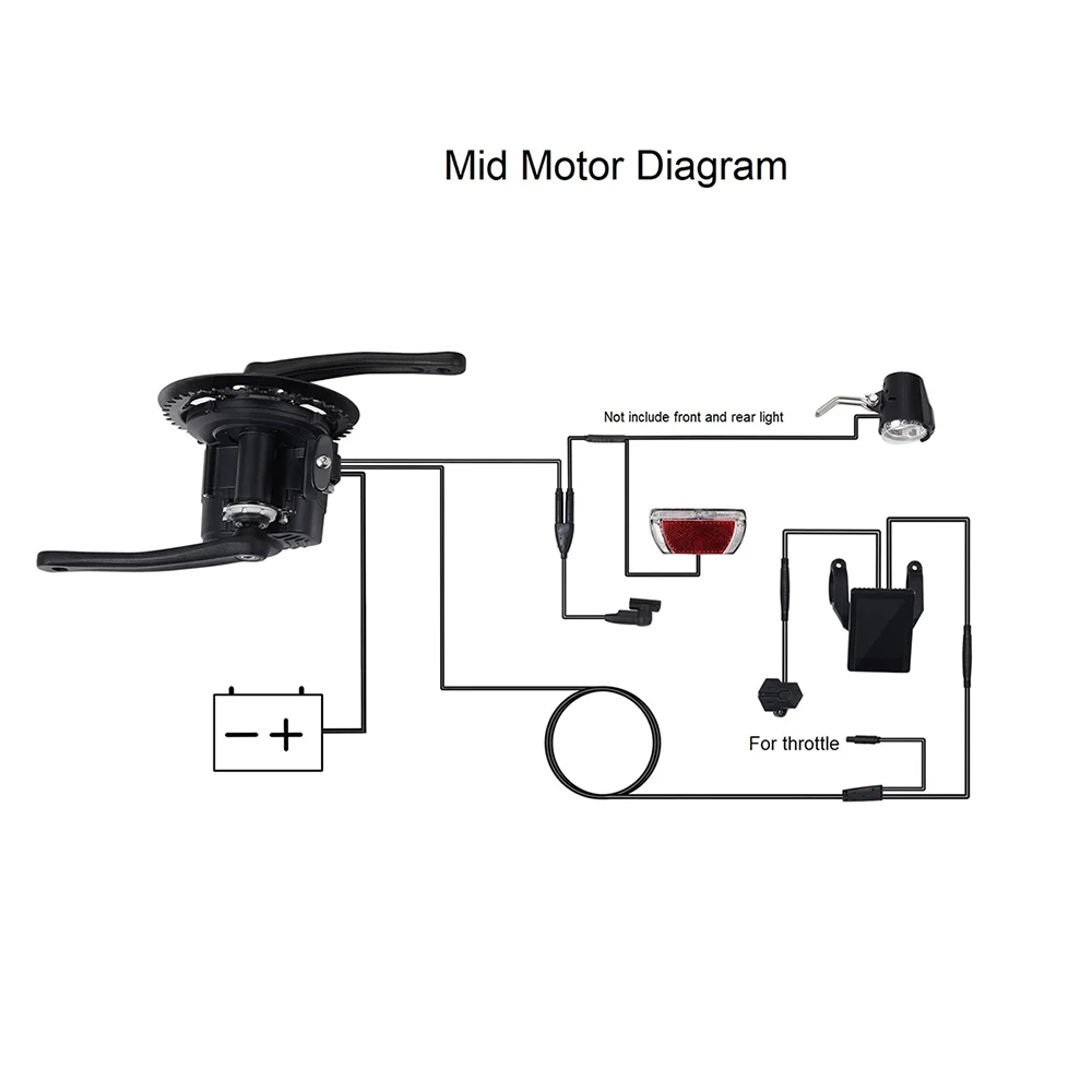 Tongsheng OSF Open Source Bicycle Engine Electric Bike Torque Sensor Mid Drive Motor TSDZ2B 36V 48V 52V 750W Conversion Kit