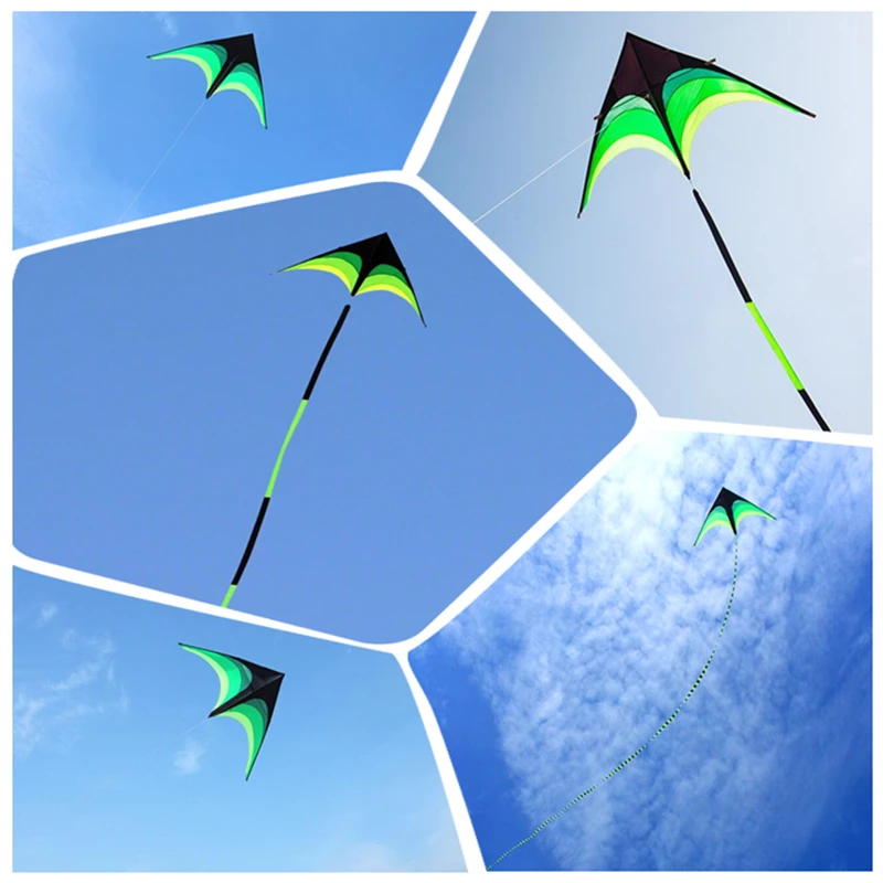 free shipping large prairie delta kites with 10m tails beautiful with handle outdoor toys for kids flying or kites Gel blaster