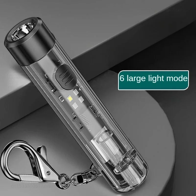 Xiaomi SMILING SHARK LED Flashlight Portable Keychain Outdoor Waterproof Lighting USB Rechargeable Small Lightweight Flashlight