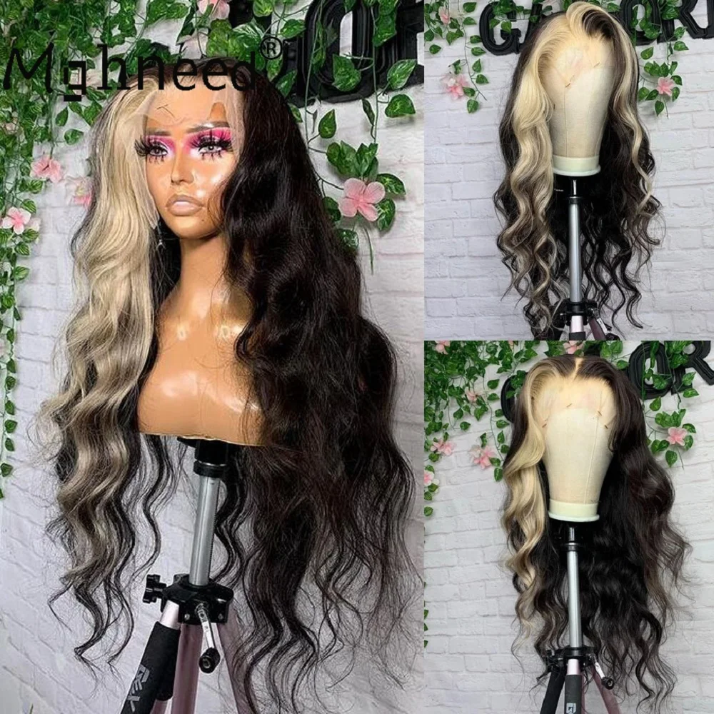 

Highlight Wig Human Hair Body Wave Lace Front Wig Platinum Blonde Lace Front Human Hair Wigs For Women 13x6 HD Lace Frontal Wig