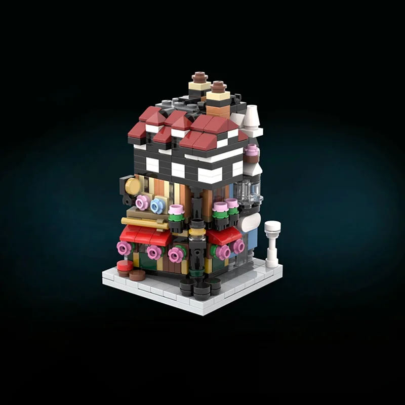 395 قطعة MOC وحدات صغيرة تيودور الزاوية نموذج مصغر اللبنات الهندسة المعمارية هدايا عيد الميلاد فكرة اللعب الطوب الاطفال عيد ميلاد #5