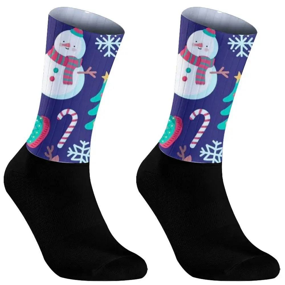 

Новые рождественские чулки, антилетние аэро носки, белые велосипедные носки, мужские велосипедные спортивные носки для бега, велосипедные носки Calcetines