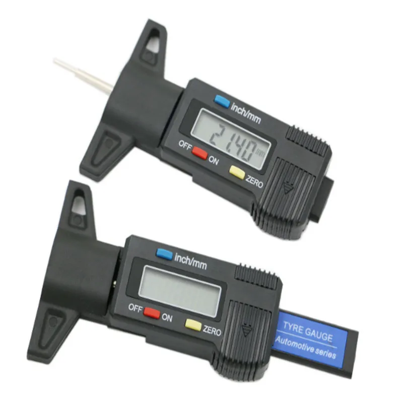 Tire Pattern Depth Ruler LED Electronic Digital Display Tire Vernier Caliper Digital Tread Depth Tester Tire Measurement Ruler