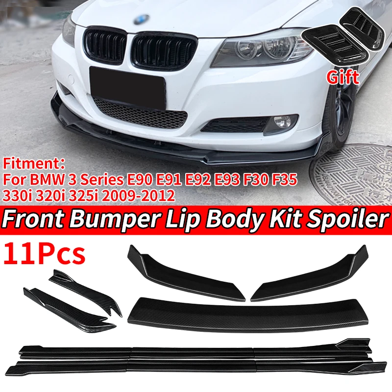 

Car Front Bumper Splitters Lip Body Kit Spoiler Side Skirts Rear Wrap Angle For BMW 3 Series E90 E93 F30 F35 330i 325i 2009-2012