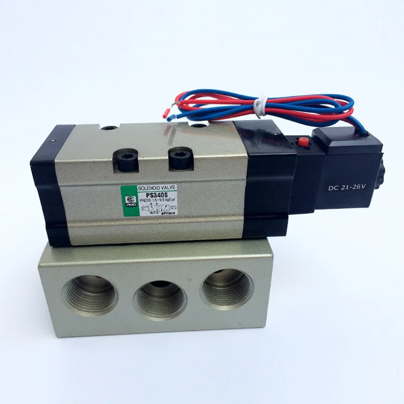 Solenoid valve PS340S PS120S two-position five-way pilot-operated pneumatic control directional valve