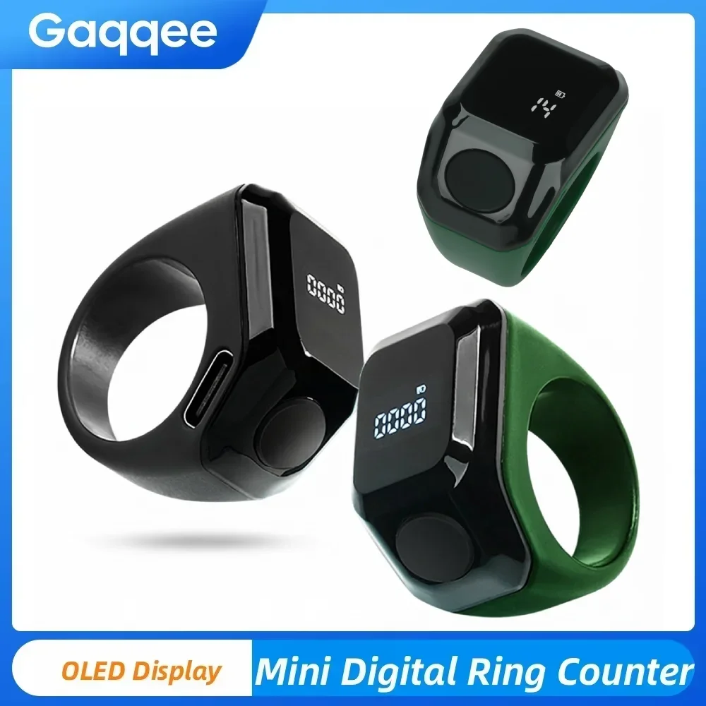 

Bluetooth Digital Ring Finger Counter with OLED Display Silent Touch Type-C Rechargeable Mini Tally Counter for Fitness Golf