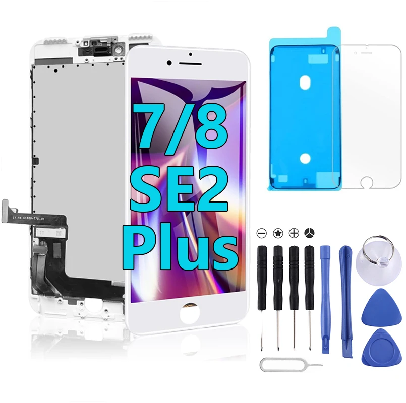 for iPhone 7 8 Plus SE2020 Screen Replacement Frame Assembly Display 3D Touch Screen LCD Digitizer with Repair Tools Kits