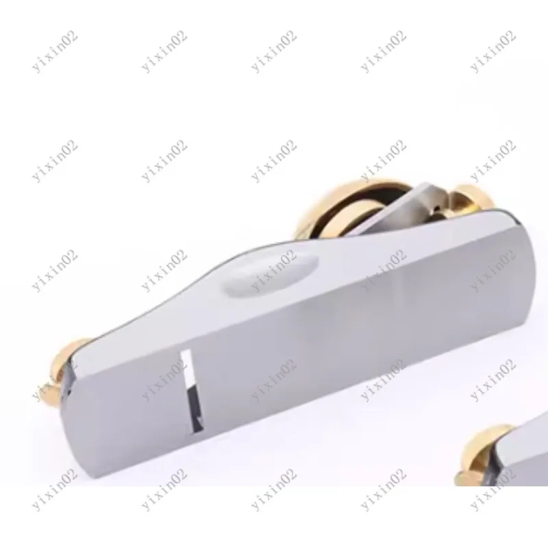Short Woodworking Plane 12° 20° Cast Iron Brass Cover European Style Metal Hand Tool for Precision Wood Finishing