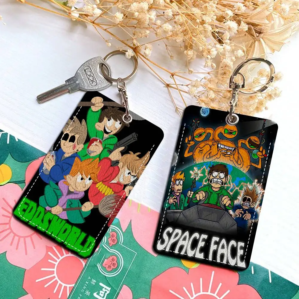 Llavero con soporte de película Eddsworld con llavero para tarjeta de acceso, pase de autobús y tarjeta, funda protectora para tarjeta bancaria de identificación de crédito