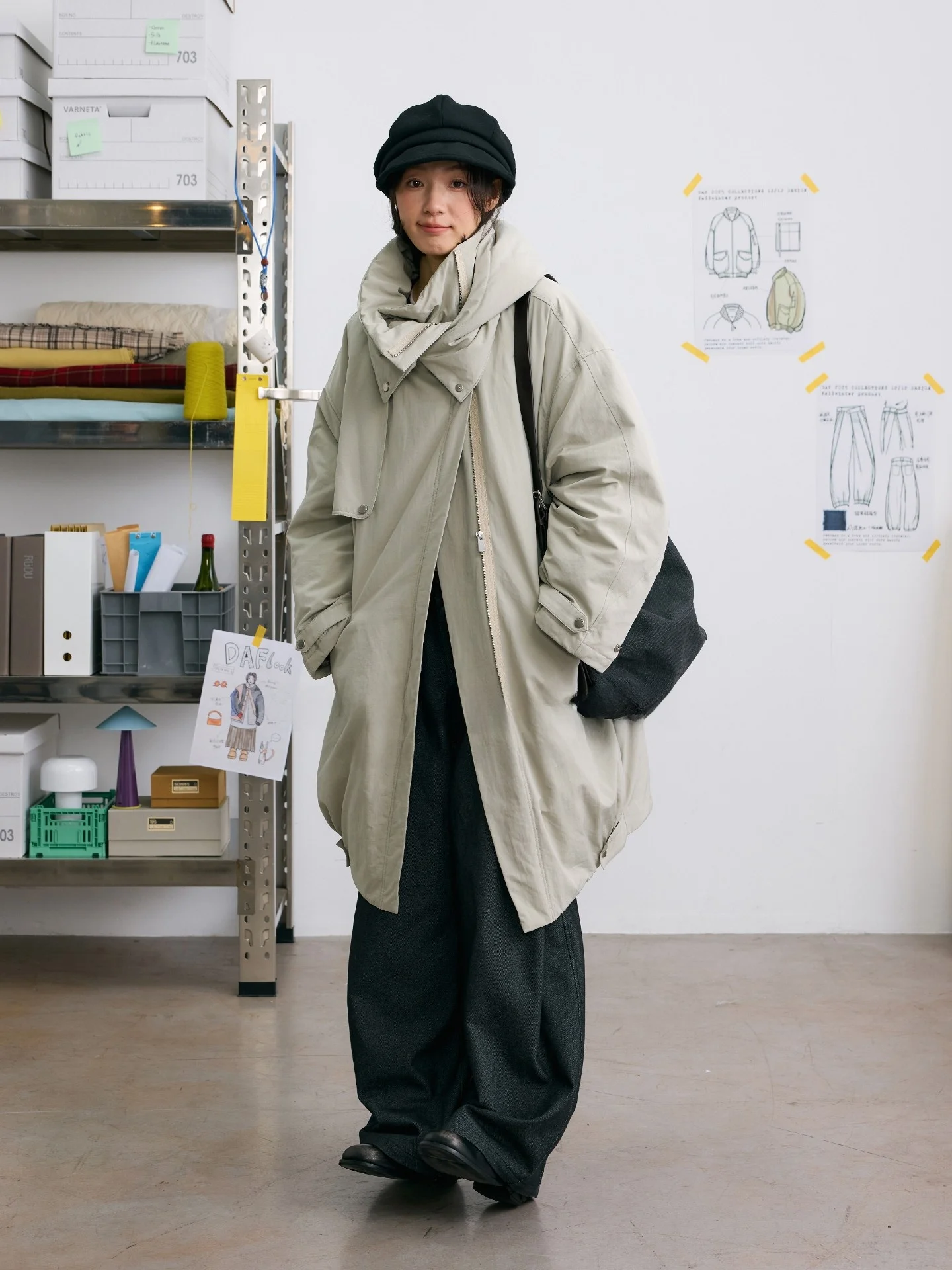 

Пуховик с отстегивающимся капюшоном и воротником-стойкой, два цвета, женское повседневное пальто свободного кроя с длинными рукавами