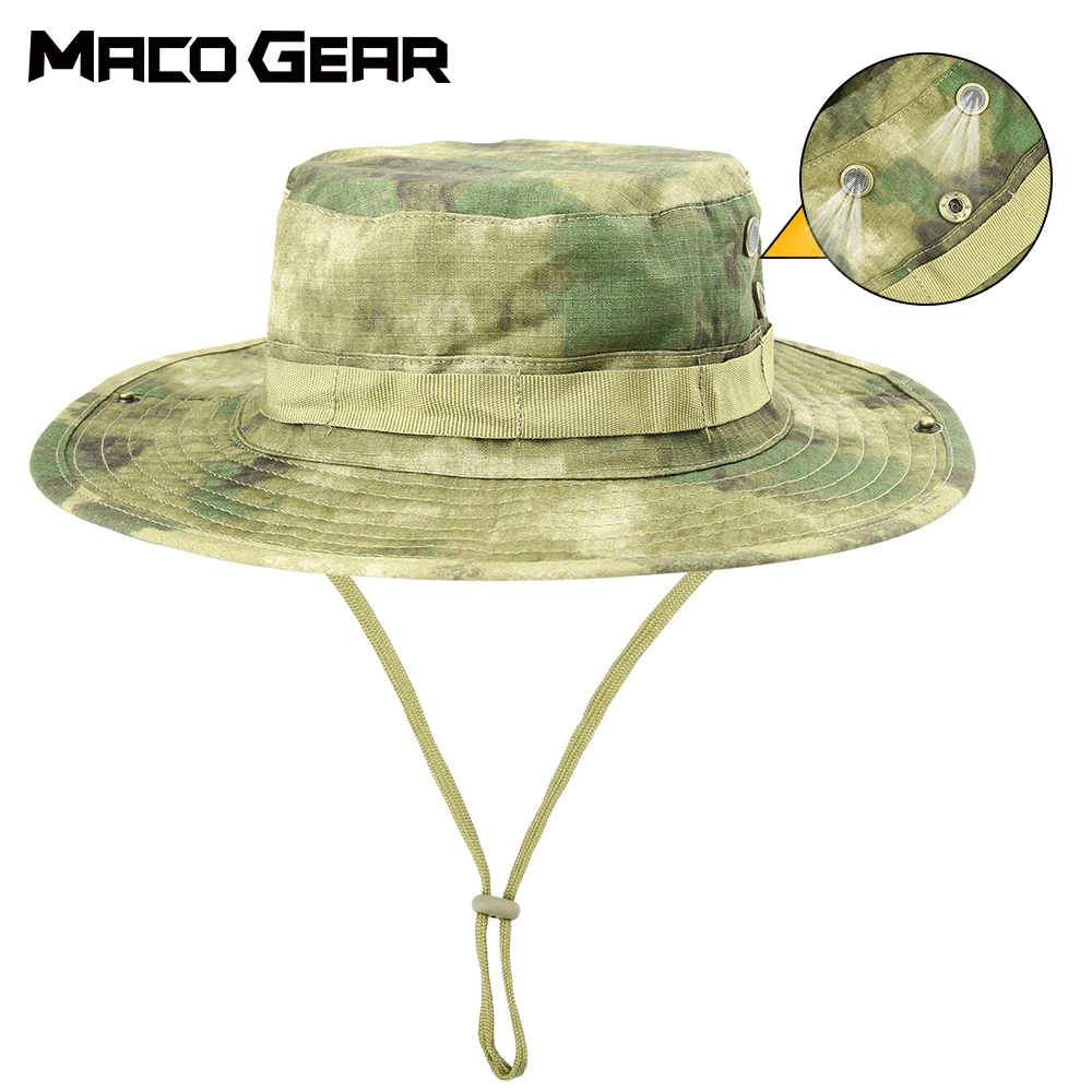 Camo Outdoor Fishing Cap Camouflage tactical Bucket Hat Camping Climbing Hunting Military Army Airsoft Jungle Wide Brim Bonnie