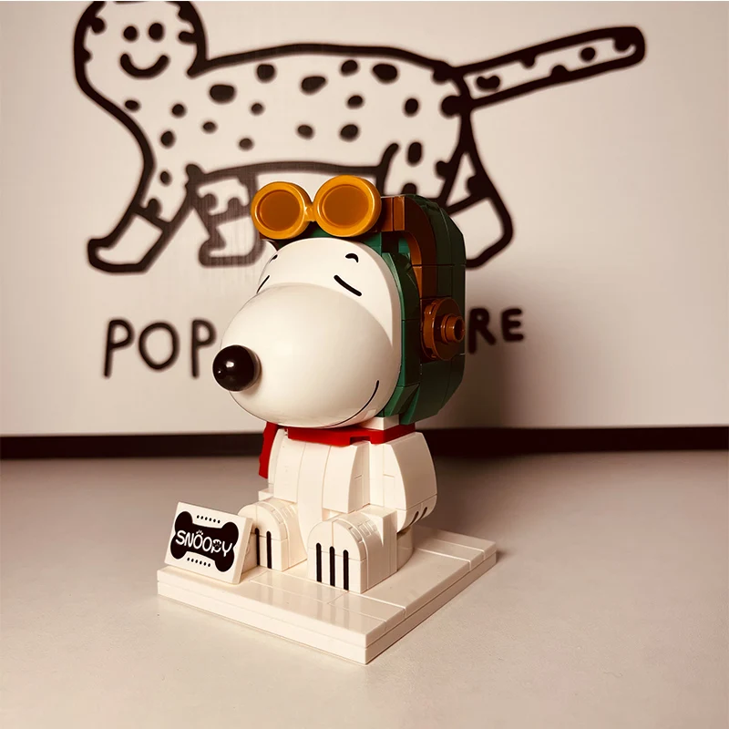Pantasy Snoopy Bausteine Anime Cartoon Charakter Montage Modell Sammlung Spielzeug und Ornamente Kindergeburtstagsgeschenke 10