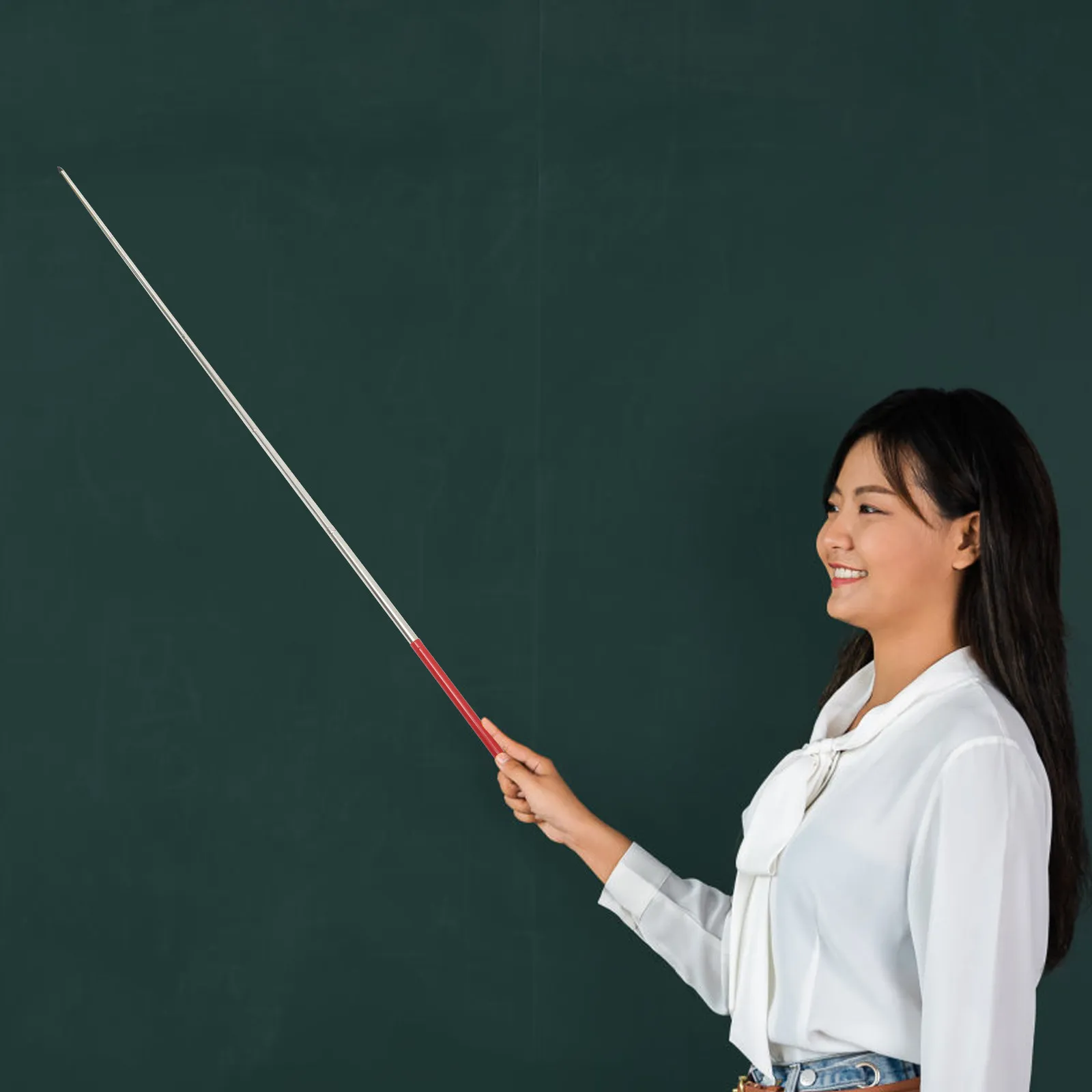 Retractable Stainless Steel Hand Pointer Extendable Classroom Pointer for Whiteboard Teaching Presentations Handheld Presenters