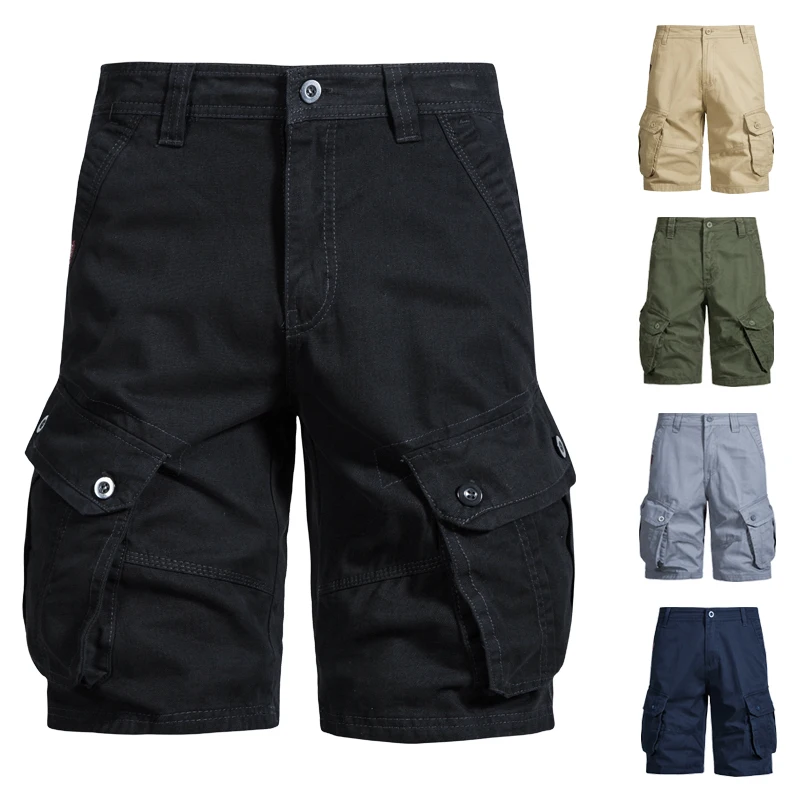 

2023 Cargo Shorts Summer Men's Tactical Pants Loose Casual Shorts Large Pocket Cargo Pants Large Size