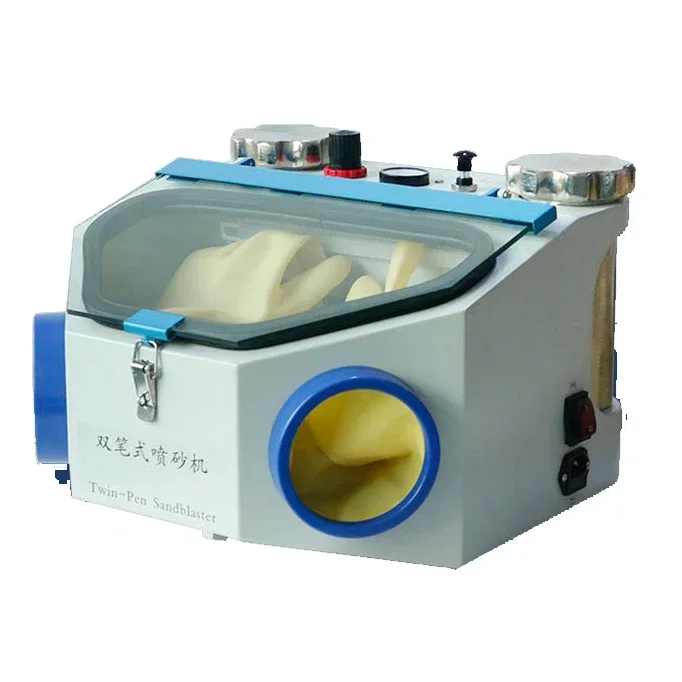 High Quality Twin Pen Sandblaster 2 Tanks Lamp Sand Blaster Machine For Dentals Lab