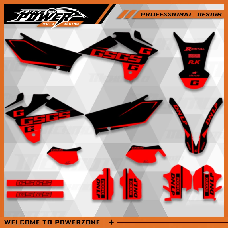 

Powerzone For Gas Gas GASGAS EC 125 200 250 300 450 2007 2008 2009 Full Graphics Decals Stickers Motorcycle Background Custom