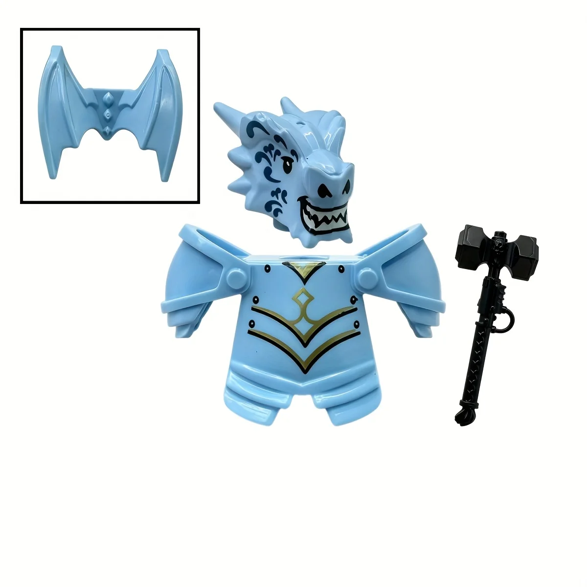 مجموعة كاملة من شخصيات Dragon Knight Undead Dragon Blue Knight Red Knight ذات طابع القرون الوسطى، مناسبة كهدايا الهالوين/هدايا عيد الفصح/هدايا عيد الميلاد/هدايا عيد الميلاد، ديكورات منزلية مثالية #5