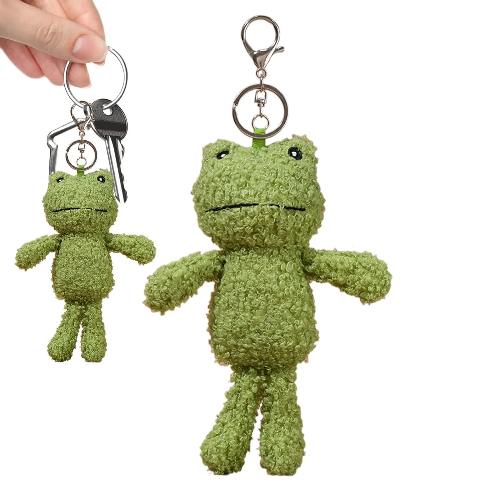 

Cute Keychain Frog Bag Charm Soft Animal Bag Pendant Plush Stuffed Bag Pendant Backpacks Bags Phone Hanging Kids Party Gifts