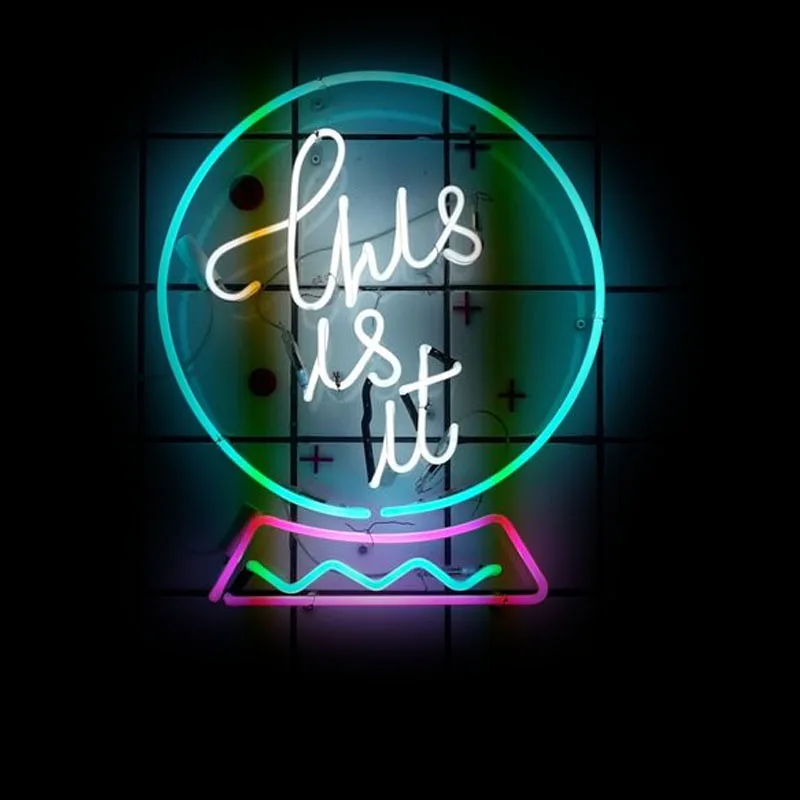 

Neon Sign This is It Sign for Bedroom Neon Bar Sign Party Decor Neon Light Sign Glass Aesthetic Room Decor Handcraft Personlize