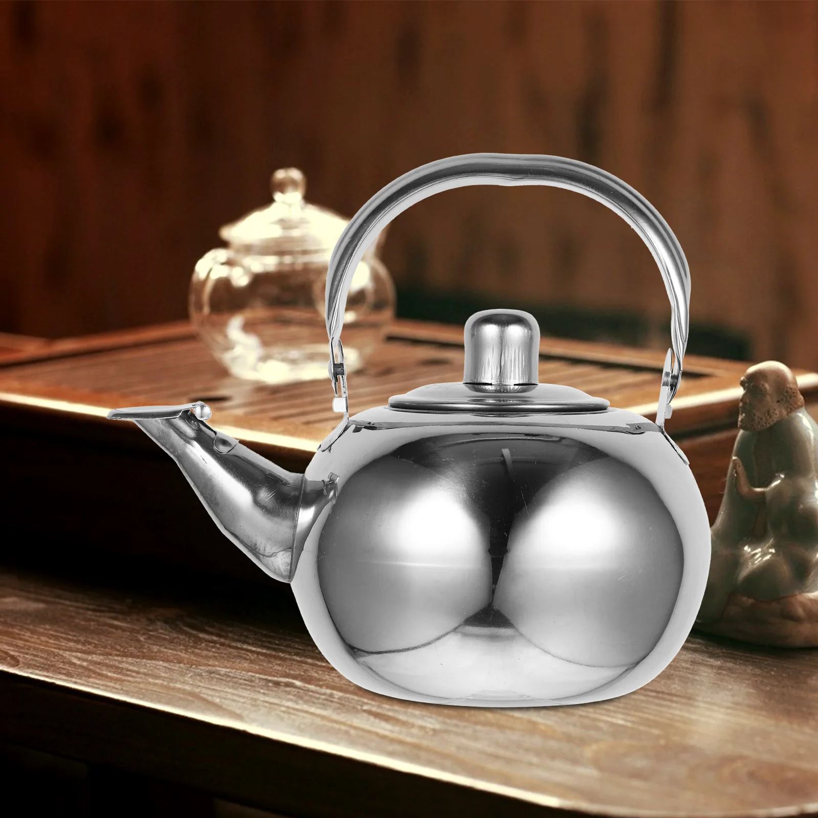 

Stainless Pot Tea Kettle Household Stovetop Kettle 14cm Thick Anti Scalding Handle Kitchen Teapot
