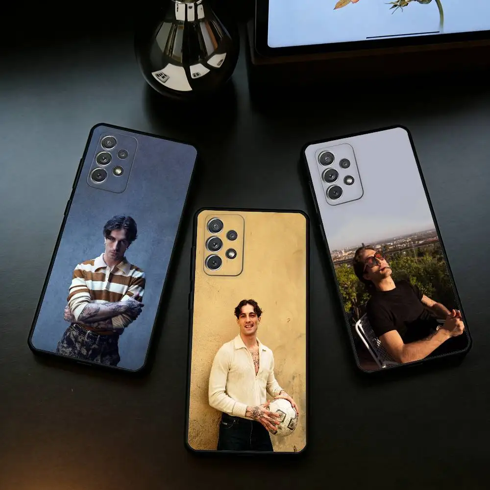 D-Damiano-NO D-David Weiche Silikon-Handyhülle in Schwarz für Samsung Galaxy A73, A72, A71, A70, A53, A52, A51