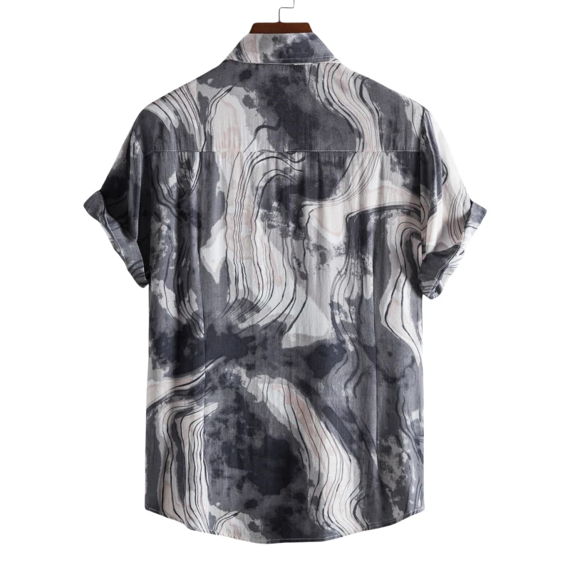 Luxe Shirts Voor Mannen Mode Shirt Kleding Blouses Social Hawaiian Oversized Heren Katoenen T-Shirt T-Shirts Man Korte Mouw