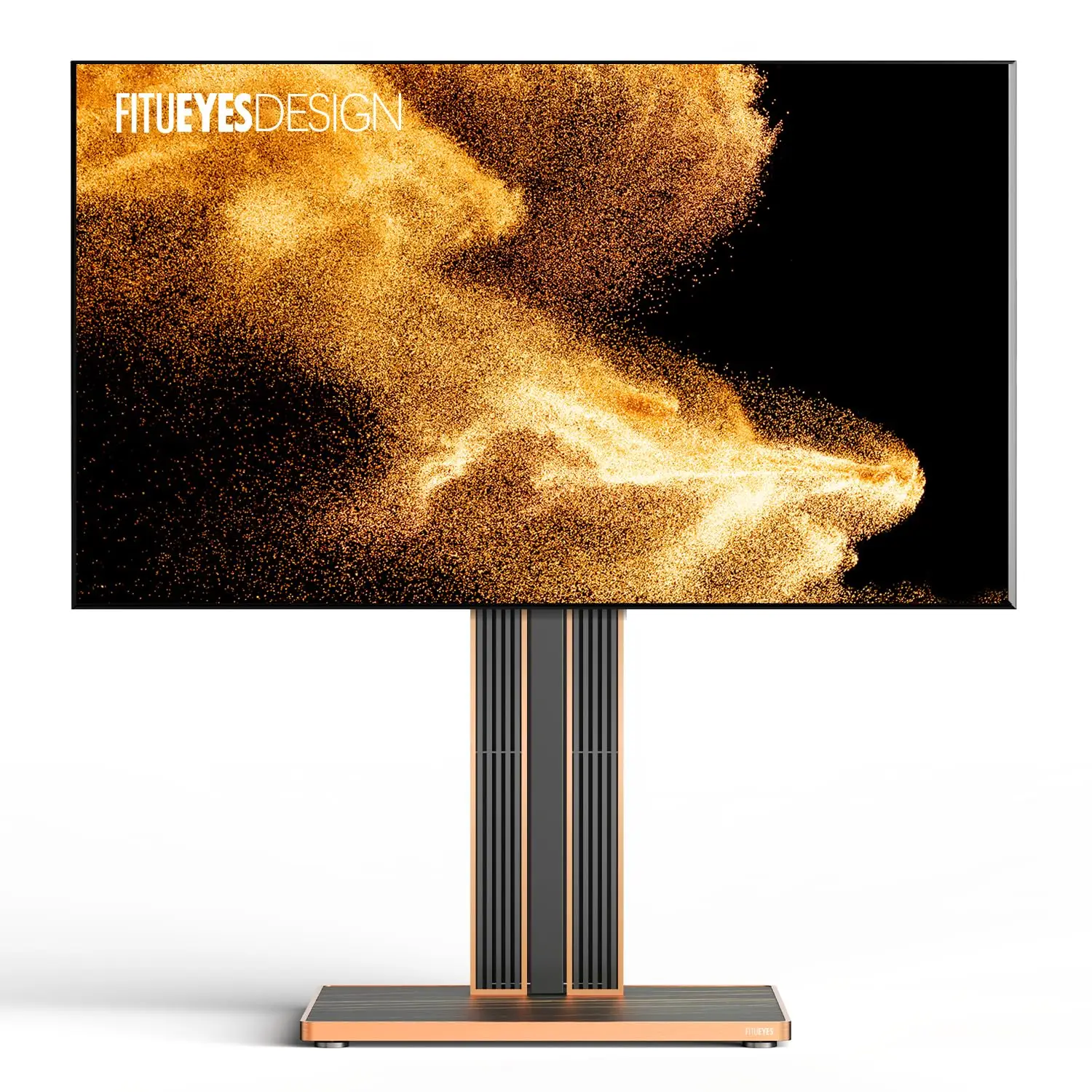 Modern TV Stand for 43-78 inch TVs with Cable Storage Black, Customized