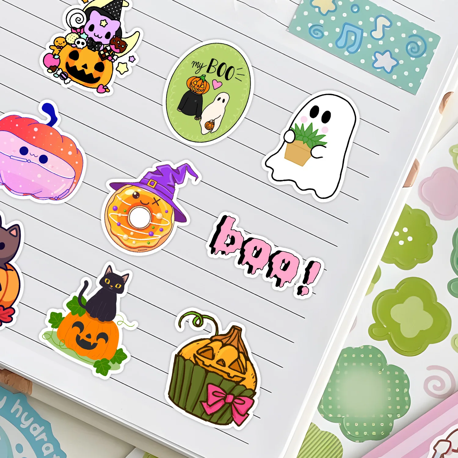 

10/30/50PCS Festive Halloween Cartoon Sticker DIY Phone Laptop Luggage Skateboard Graffiti Decals Fun for Kid
