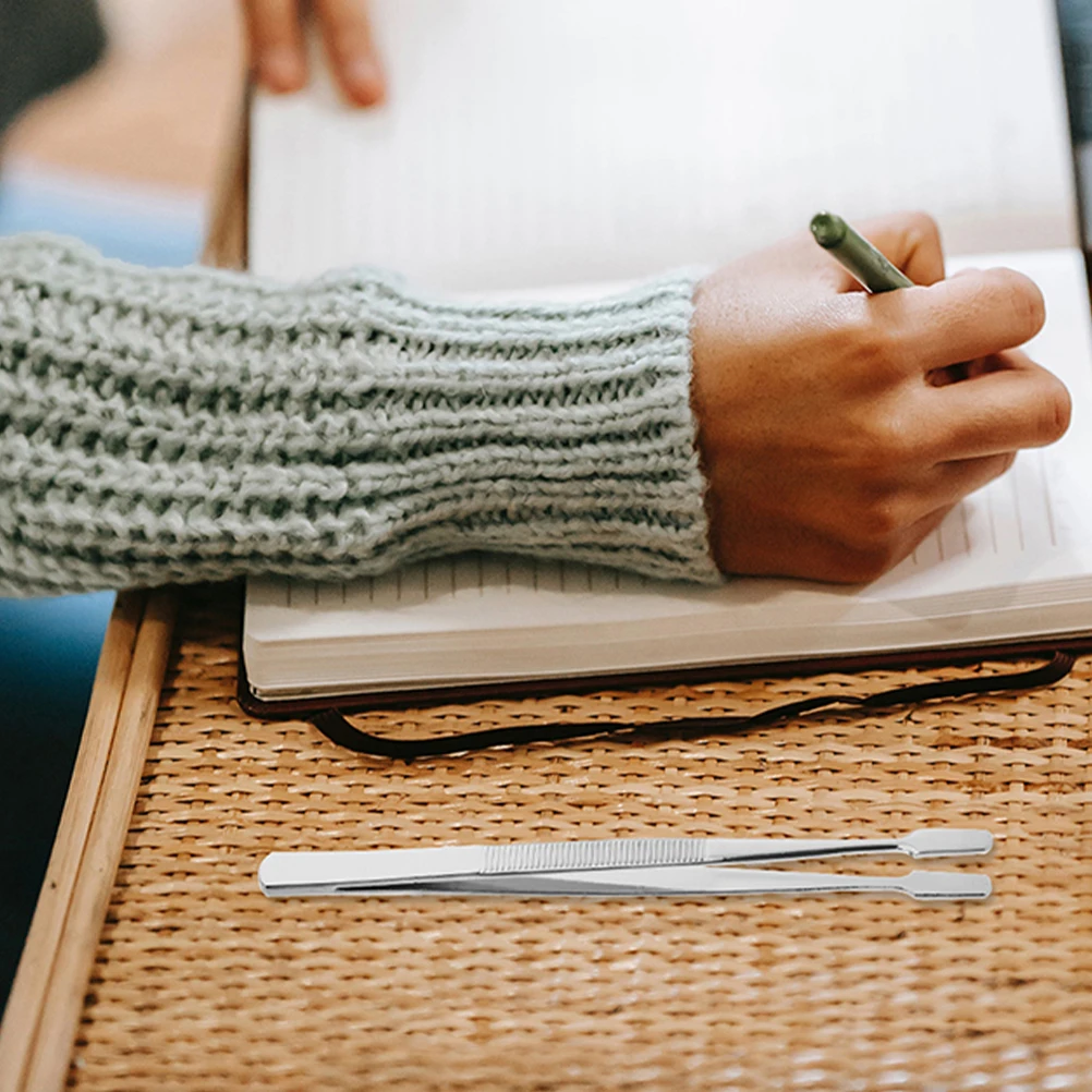 

6pcs Duckbill Tweezers Stainless Steel Stamp Tweezers For Craft Coin Jewelry Making False Eyelash Applicator Multi-Use Metal