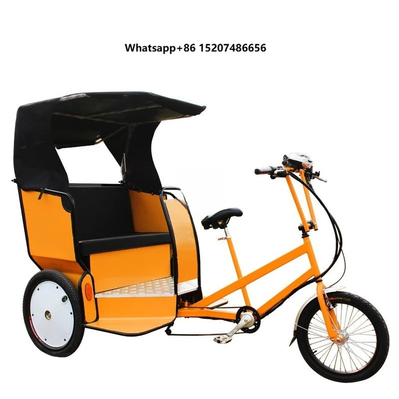 OEM Comfort Travel Electric Tricycle Rickshaw Mobile Cart 3 Wheel Passenger Cargo Sightseeing Bike Adult Taxi