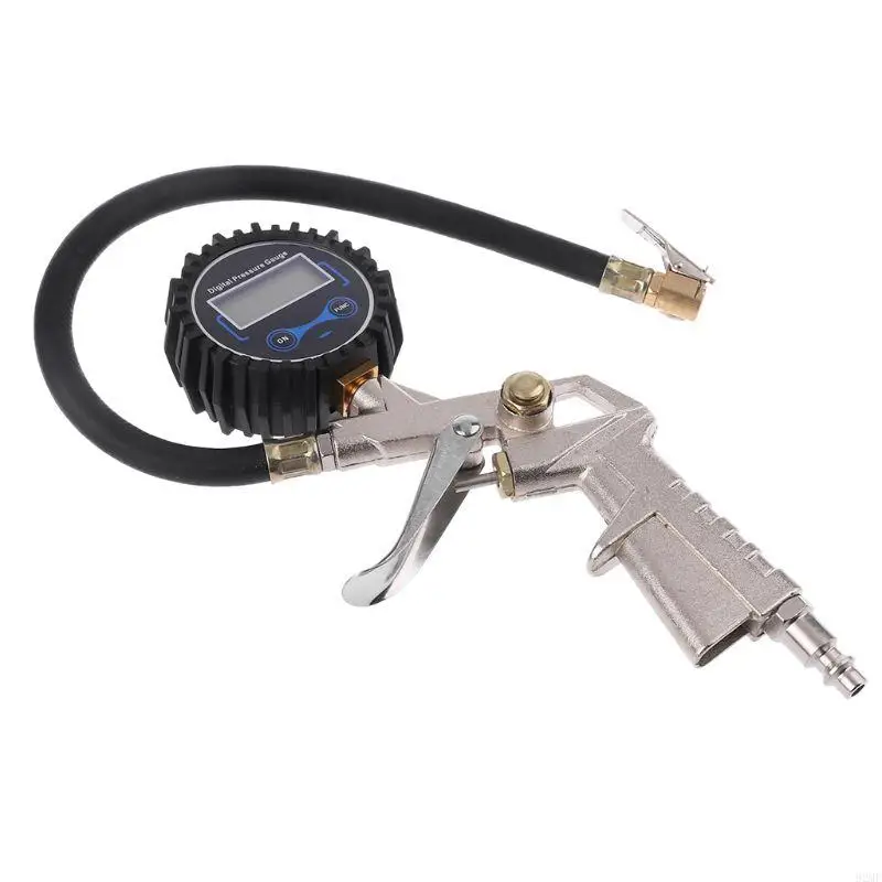 

92MF Multifunction Digital Car Tire Air Pressure Inflator Gauge LCD Display LED Vehicle Tester Inflation Monitoring Tool