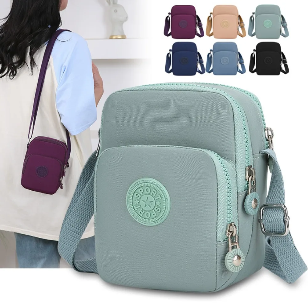 New Women Mobile Phone Bag Nylon Cell Phone Bag Coin Purse Strap Shoulder Bag Small Crossbody Bags for Women Wallet Travel Purse