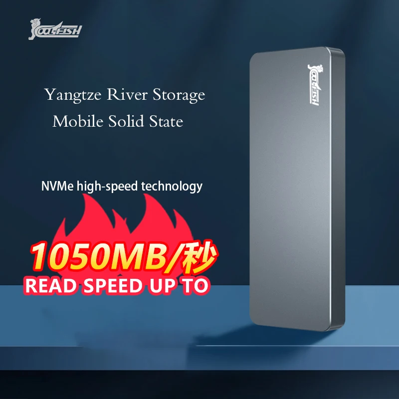 CoolFish 512G 1T 2T 4T SSD Unidad externa dura Unidad de estado sólido USB3.2Gen2 10Gbps NVME Type-C3.1 Windows7/8/10