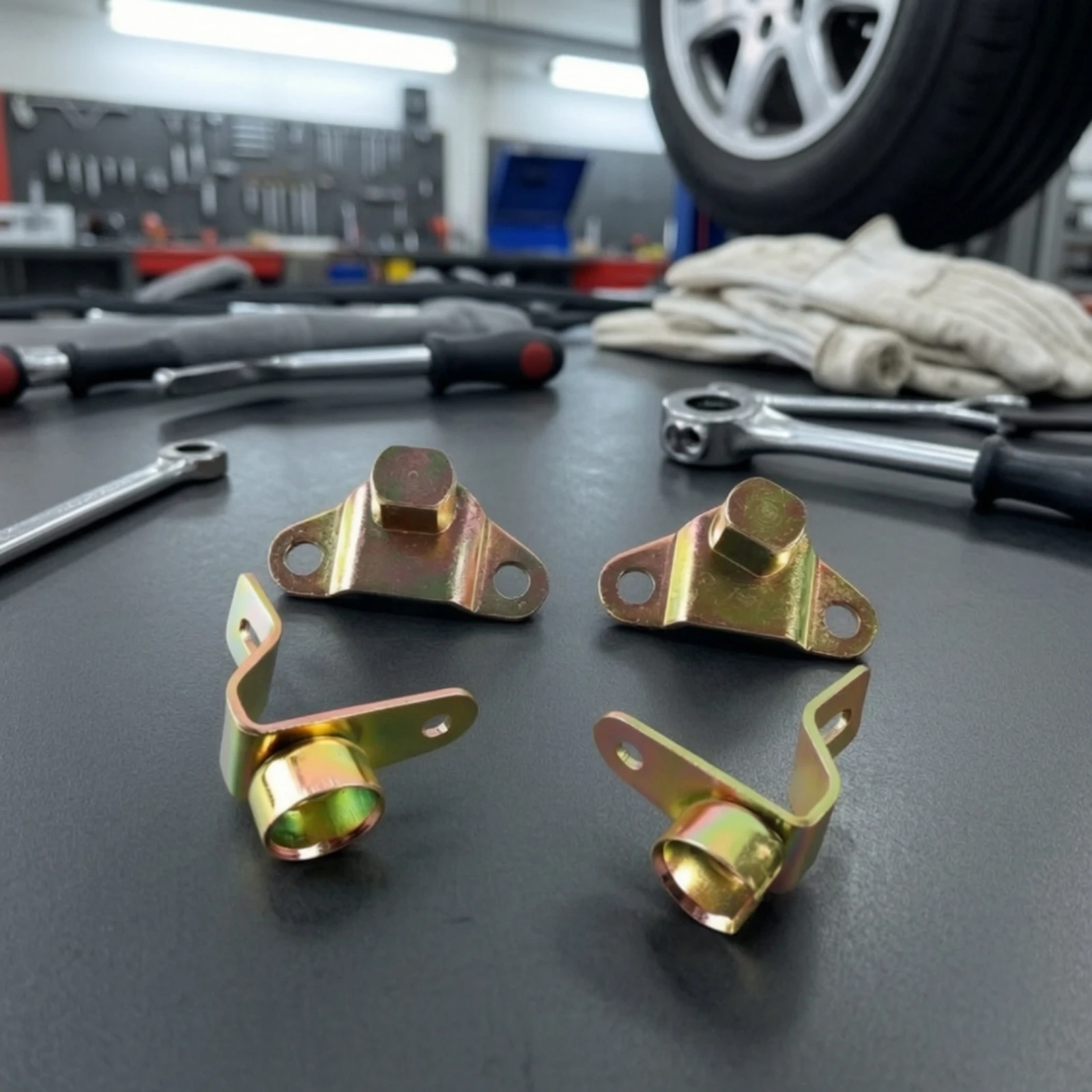 4 Pieces Tailgate Hinge Kit Direct Replacement Bed-Mounted Tailgate Hinge Hardware Corrosion-Resistant Factory-Like